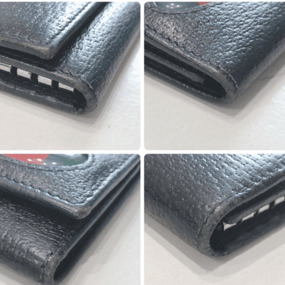 Gucci 6-ring key case, black leather, Sherry line - Picture 7 of 10